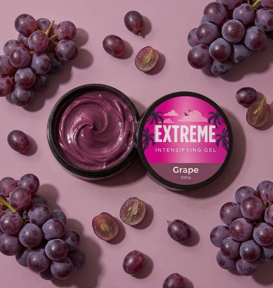 Gel bronceador GlowDune aroma uva Pure Luxury para una piel radiante bajo el sol.