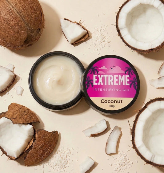 Crema aceleradora de bronceado GlowDune aroma coco con aceites naturales hidratantes.